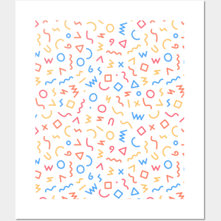 Abstract Alphabet Soup | colorful | Blue | Red | Yellow Posters and Art